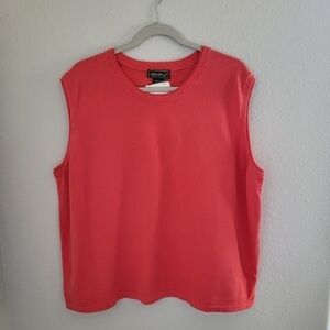 Eddie Bauer Stretch Pima Cotton Orangish  Women's 3X Vest NWT